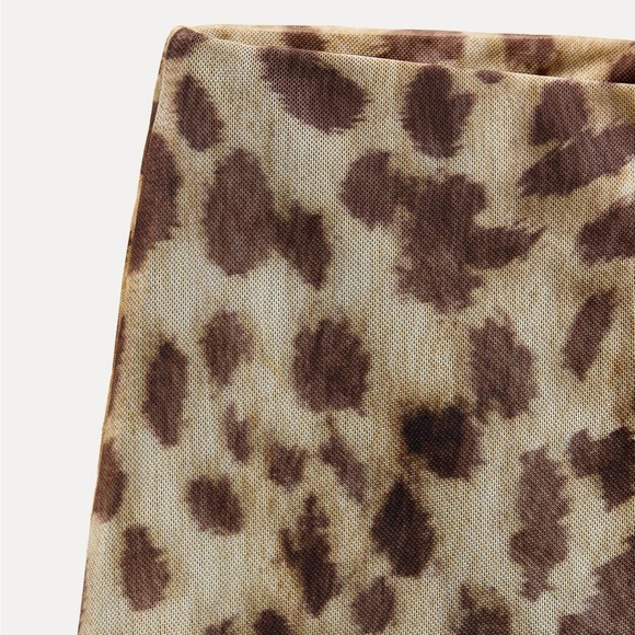 Zara Animal Printed Leopard/Cheetah Print Tulle Skirt - Picture 5 of 5
